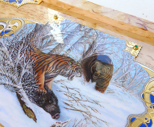 Коллекционные карельские нарды «Схватка»