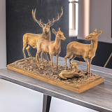 Бронзовая скульптура «Семья оленей»